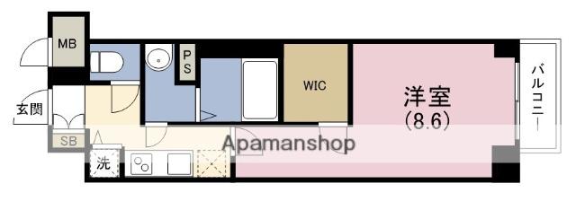 セオリー大阪アーバンレスト(1K/2階)の間取り写真