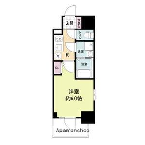 エスリードレジデンス大阪ウエストコート(1K/4階)の間取り写真