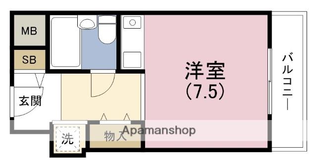 アメニティ塚本公園(ワンルーム/8階)の間取り写真