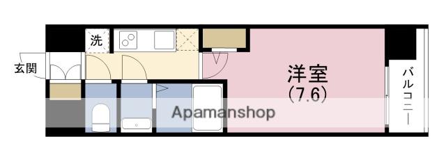 スプランディッド中之島DUE(1K/5階)の間取り写真