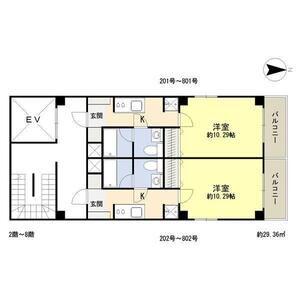 アリビオ港晴(1K/7階)の間取り写真