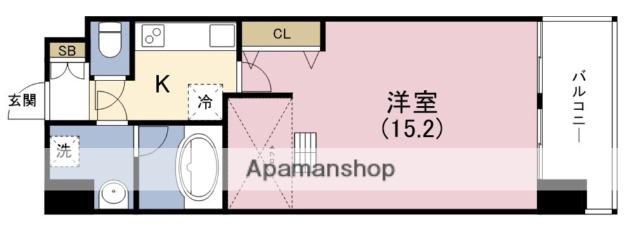 ノース VILLAGE BIRTH PLACE(1K/6階)の間取り写真