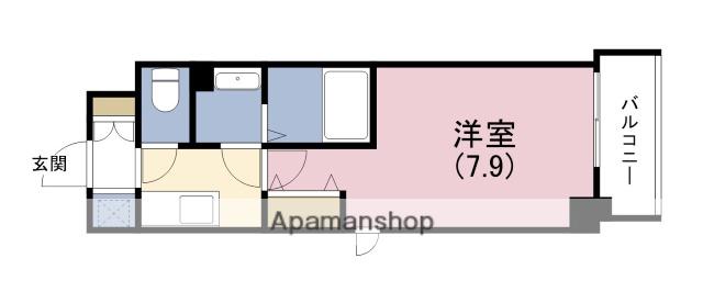 フォーリアライズ福島ウエスト(1K/8階)の間取り写真