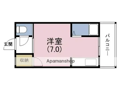 大島マンション(1K/3階)の間取り写真