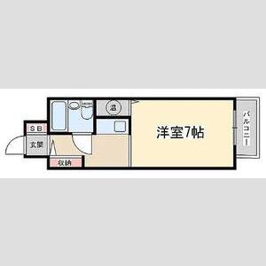 コボリマンション新大阪(1K/9階)の間取り写真