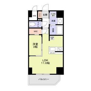 ラ・ピシーヌ南堀江(1LDK/8階)の間取り写真