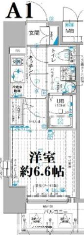 エスリード大阪ラ・リュール(1K/4階)の間取り写真