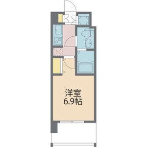 レジュールアッシュ尼崎駅前(1K/8階)の間取り写真