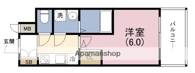 エスリードレジデンスグラン大阪福島ノース(1K/3階)の間取り写真