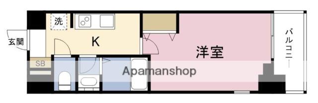LAULEAKASHIMA(1K/4階)の間取り写真