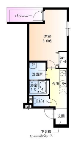 フジパレス出来島イースト2番館(1K/2階)の間取り写真