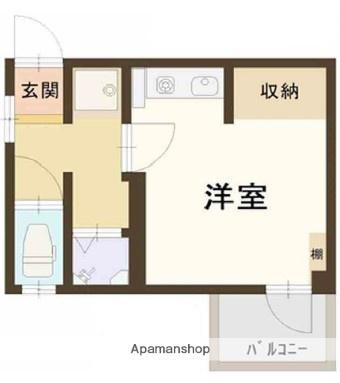 おおつきマンション(ワンルーム/2階)の間取り写真