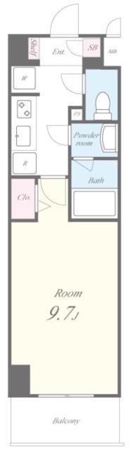 アリビオ大阪港(1K/6階)の間取り写真