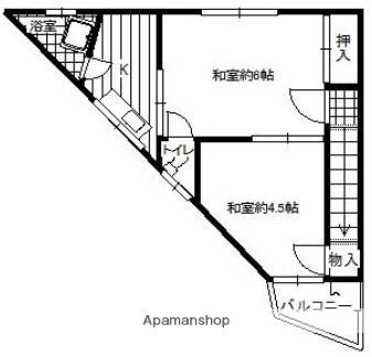 御幣島公園物件前(2K/2階)の間取り写真