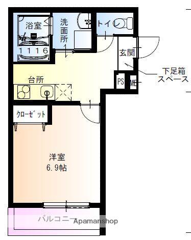 フジパレス出来島2番館(1K/3階)の間取り写真