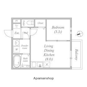 REGIES姫島Ⅰ(1LDK/2階)の間取り写真