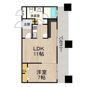 ラクメンビル(1LDK/5階)の間取り写真