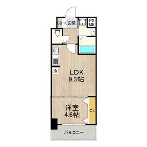 セノアタワー新大阪(1LDK/2階)の間取り写真