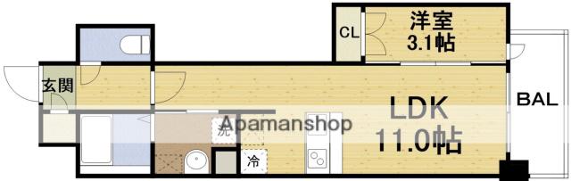 リビオメゾン新大阪(1LDK/9階)の間取り写真