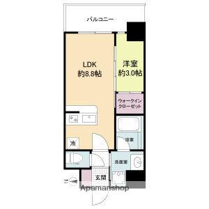 セレニテ新大阪グランデ シュッド(1LDK/11階)の間取り写真