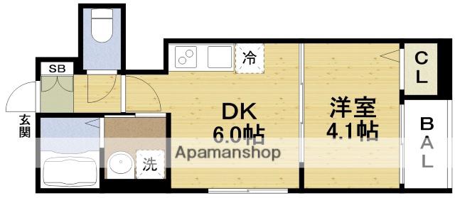 ハーモニーテラス伝法Ⅳ(1DK/1階)の間取り写真