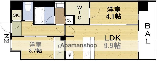 スプランディッド梅田グランノース(1SLDK/8階)の間取り写真