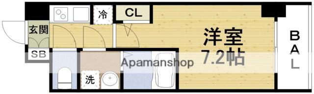 S-RESIDENCE大和田ALINE(1K/14階)の間取り写真