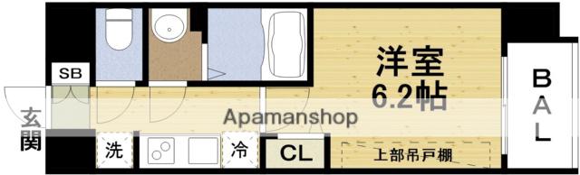 プレサンス 西九条 GATERISE(1K/6階)の間取り写真