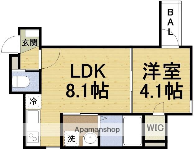竹島パークサイド(1LDK/2階)の間取り写真