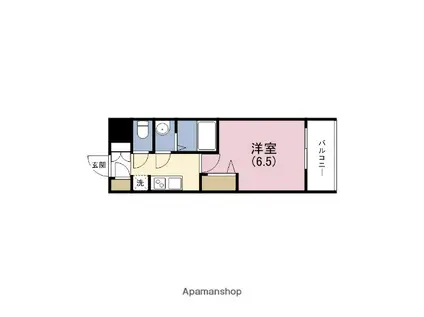 アドバンス大阪ブリアント(1K/8階)の間取り写真