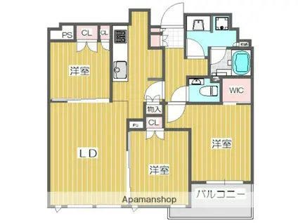 シティタワー大阪本町(3LDK/29階)の間取り写真