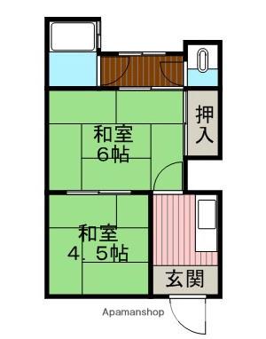 和貴荘(2K/2階)の間取り写真