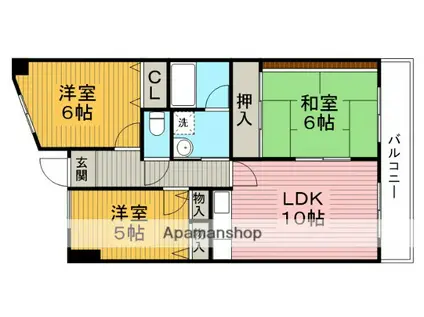 GRANPINO柴原(3LDK/3階)の間取り写真
