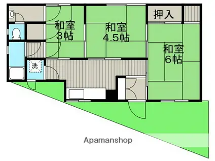 阪急電鉄宝塚線 蛍池駅 徒歩6分 1階建 築51年(3K)の間取り写真