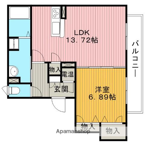 シャーメゾン幸(1LDK/1階)の間取り写真