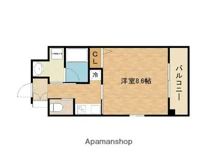 アヴァンドールIZUMISANOフロント・アヴァンドール泉佐野(1K/9階)の間取り写真