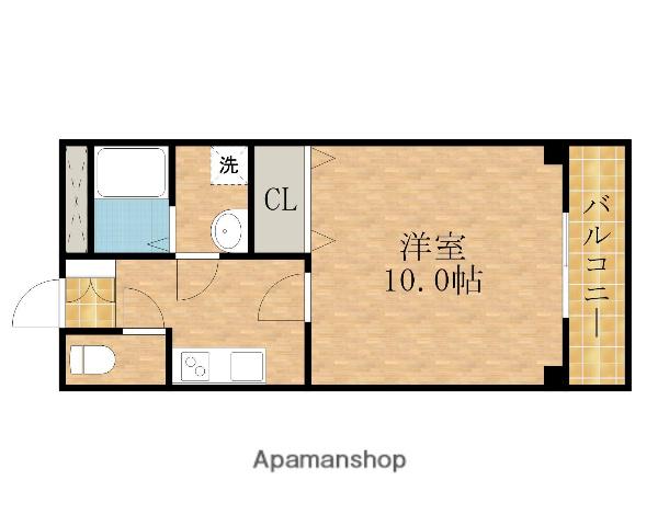 しろくまマンション(1K/2階)の間取り写真