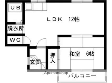 フィルドライズ和泉(1LDK/5階)の間取り写真