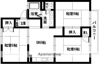 セジュールリセ(3DK/2階)の間取り写真