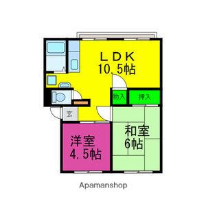 タウンホーム下松(2LDK/1階)の間取り写真