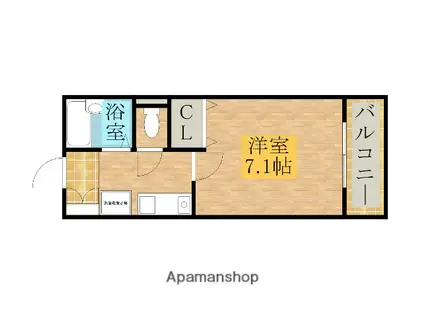 中井マンション(1K/6階)の間取り写真