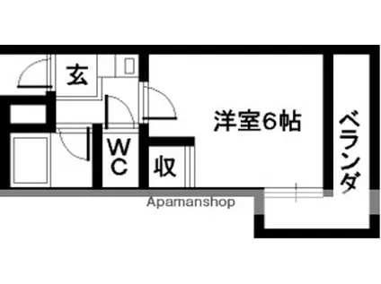 シャルマンフジ和泉大宮壱番館(1K/3階)の間取り写真