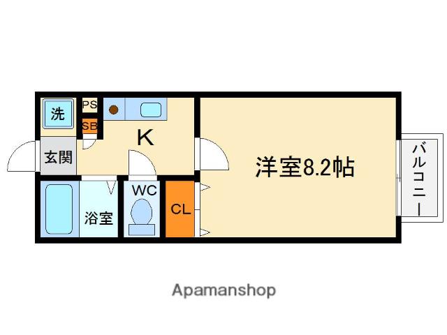 阪急電鉄千里線 北千里駅 バス乗車時間：15分 中村バス停で下車 徒歩5分 2階建 築27年(1K/2階)の間取り写真