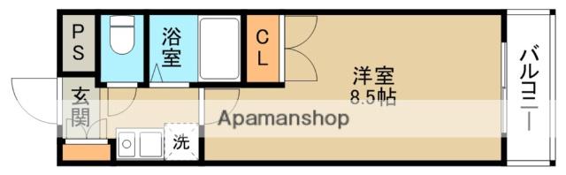 エレガンスみのお(1K/4階)の間取り写真