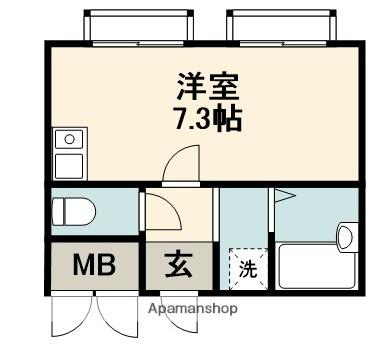 グランベール千里(ワンルーム/3階)の間取り写真