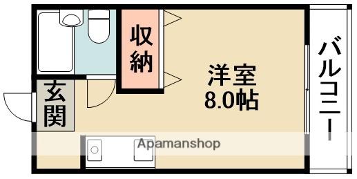 阪急電鉄千里線 北千里駅 バス乗車時間：10分 小野原東５丁目バス停で下車 徒歩1分 3階建 築41年(1K/3階)の間取り写真