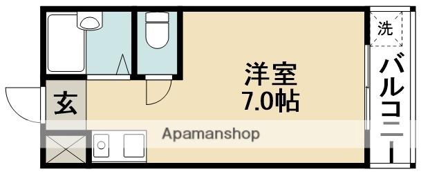 小野原ショッピングセンター(1K/3階)の間取り写真
