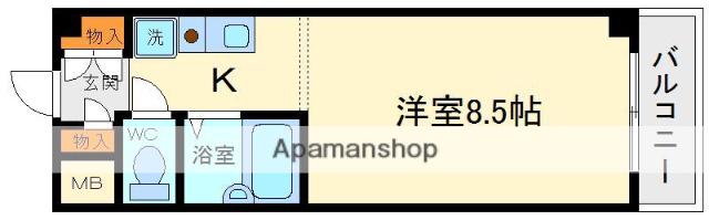 アドラブール ミノオ(1K/3階)の間取り写真