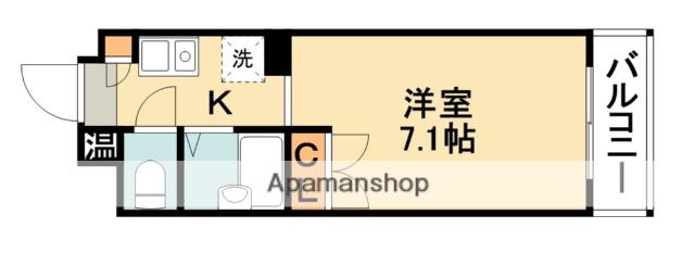 レコルテ千里中央(1K/2階)の間取り写真