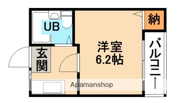 サンアーク山本(1K/2階)の間取り写真